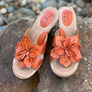 b.o.c. Born Fortune Wedge Slide Sandal 7M Orange
